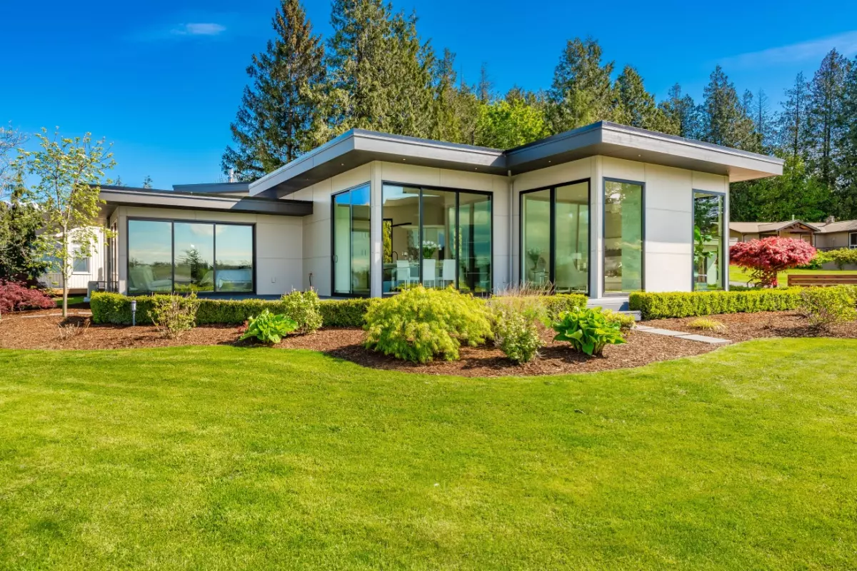 modern home with flat roof