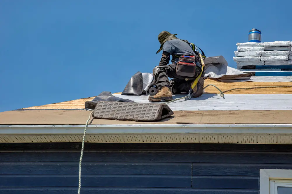 Roof pro installing a new roof
